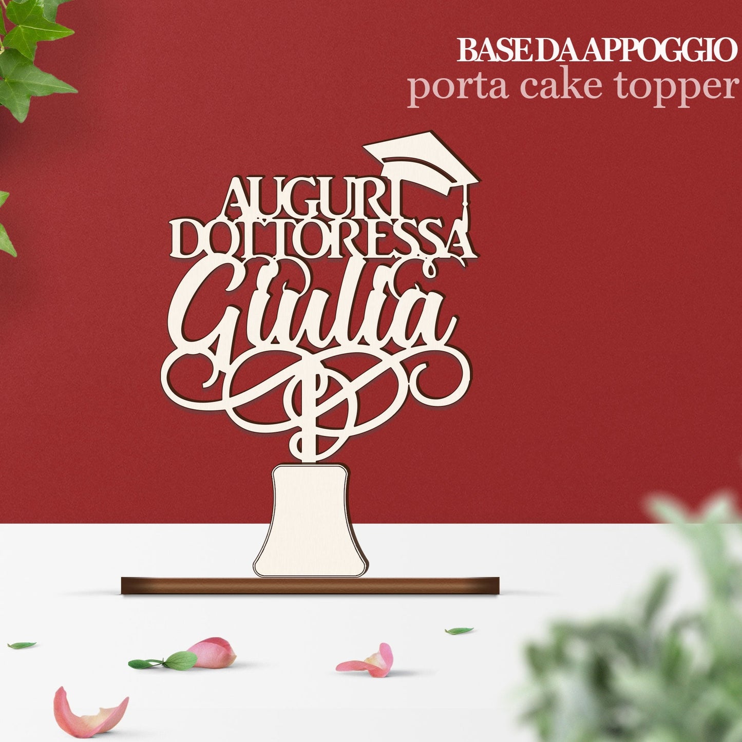 Cake topper Laurea personalizzabile con nome Dottore Dottoressa