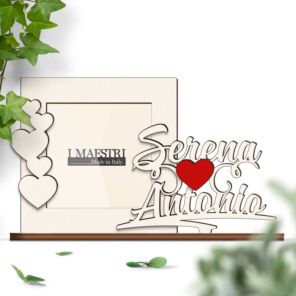 Cornice personalizzabile con nomi coppia linea Square