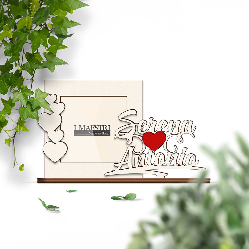 Cornice personalizzabile con nomi coppia linea Square