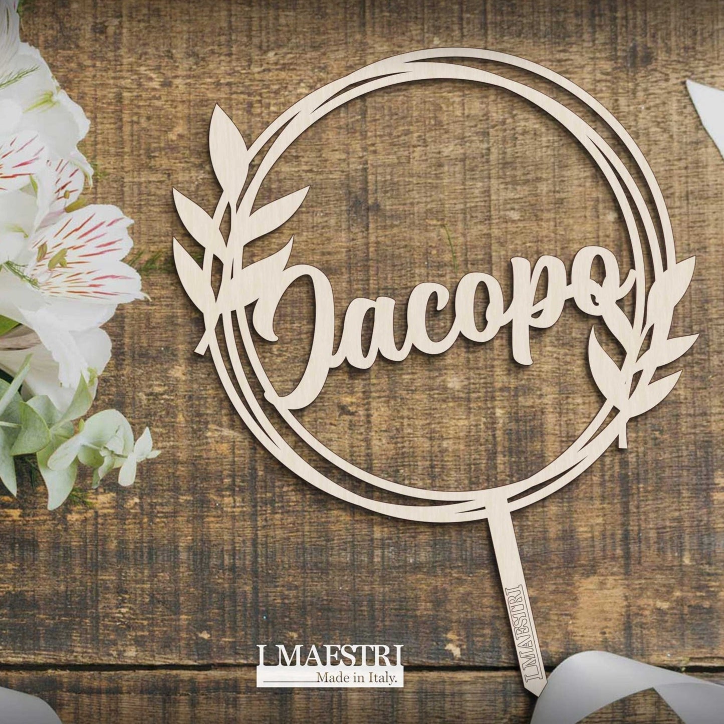 Ghirlanda cake topper personalizzabile con nome