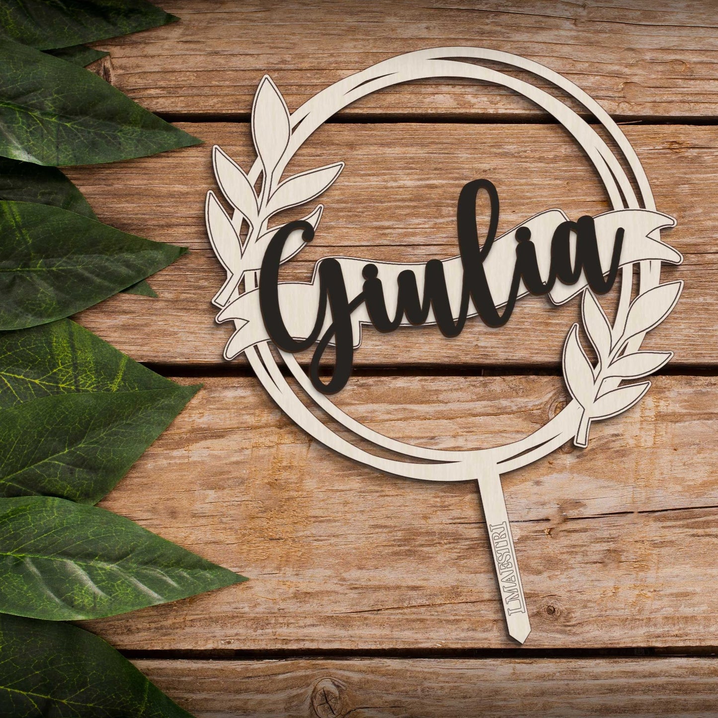 Ghirlanda cake topper personalizzabile con nome