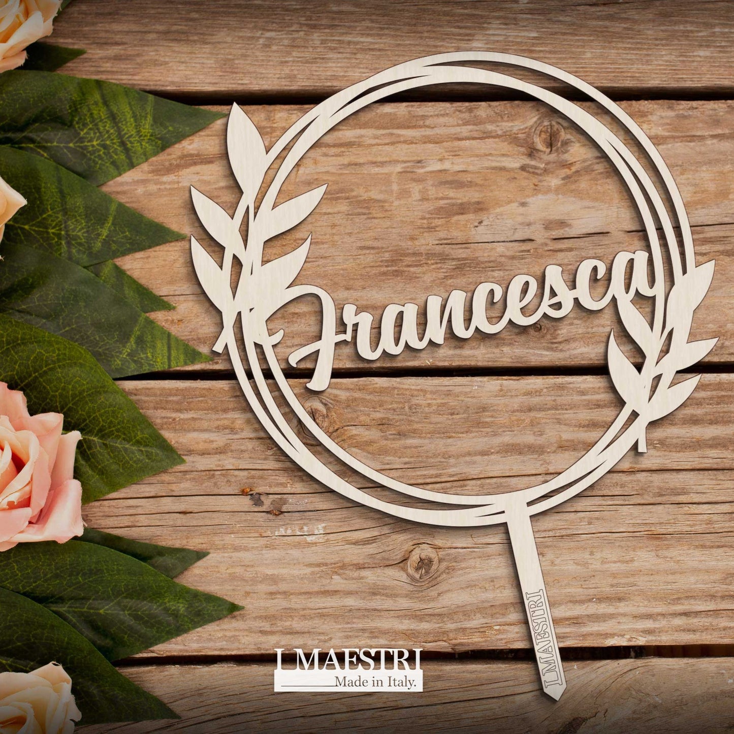Ghirlanda cake topper personalizzabile con nome