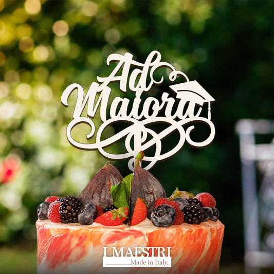 Cake topper laurea Ad Maiora