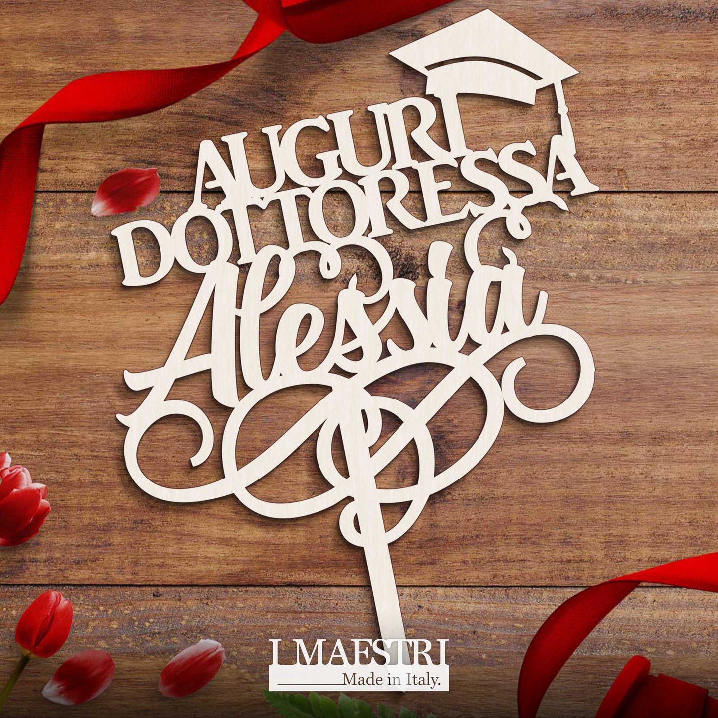 Cake topper Laurea personalizzabile con nome Dottore Dottoressa