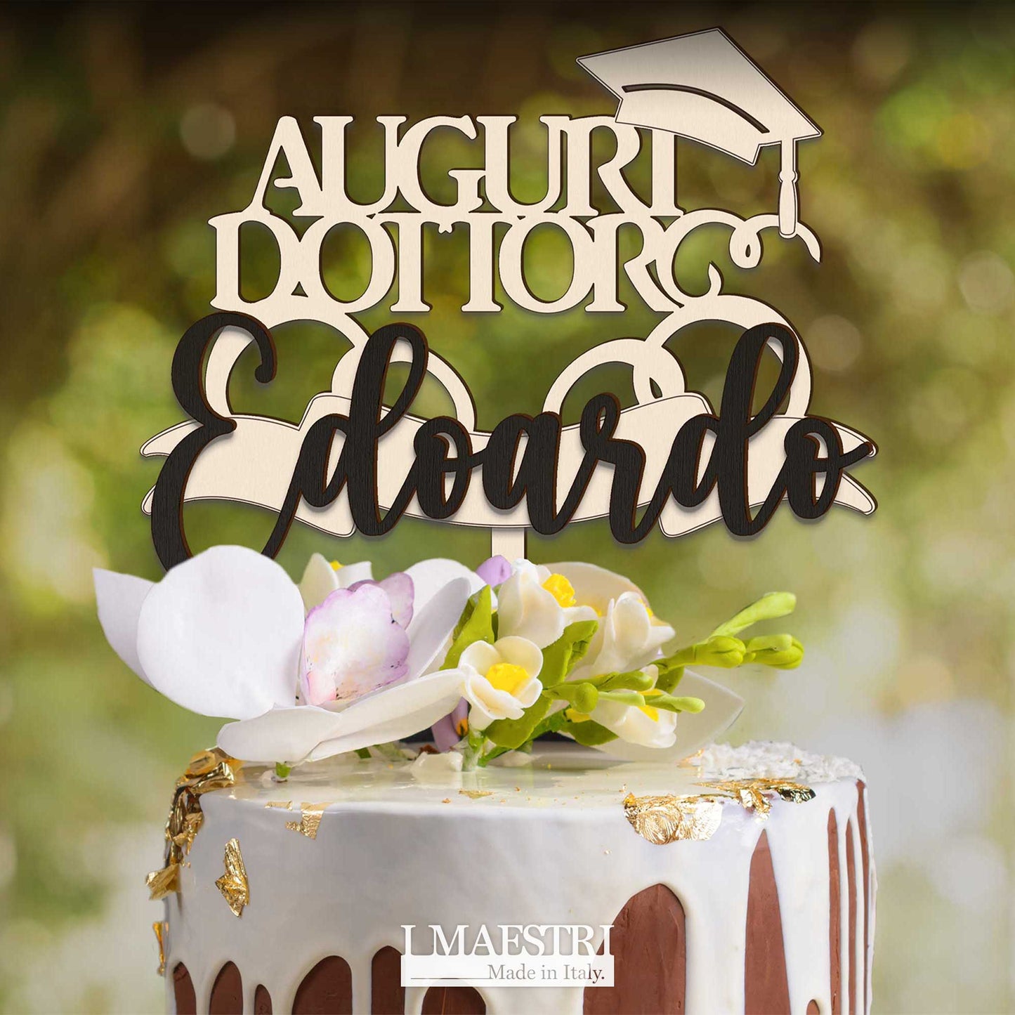 Cake Topper Laurea Personalizzabile con Nome Dottore o Dottoressa - Linea Joy