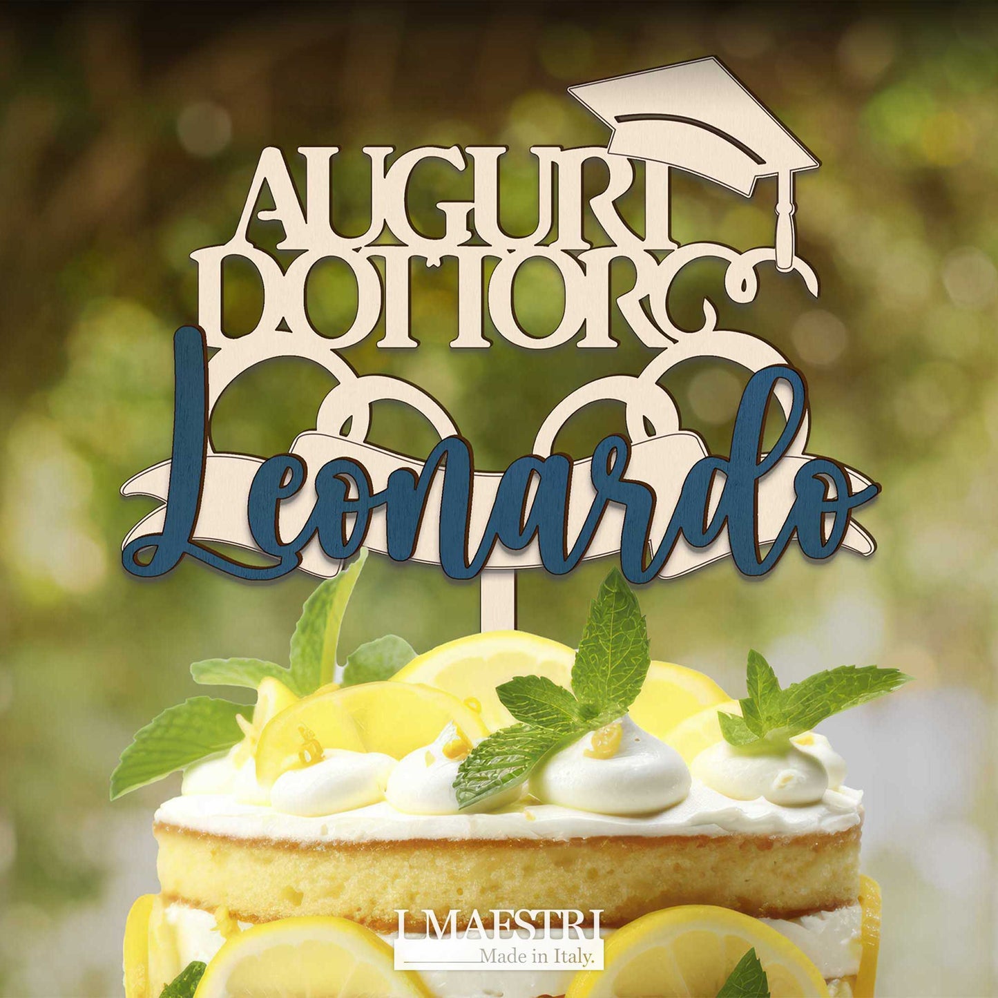 Cake Topper Laurea Personalizzabile con Nome Dottore o Dottoressa - Linea Joy