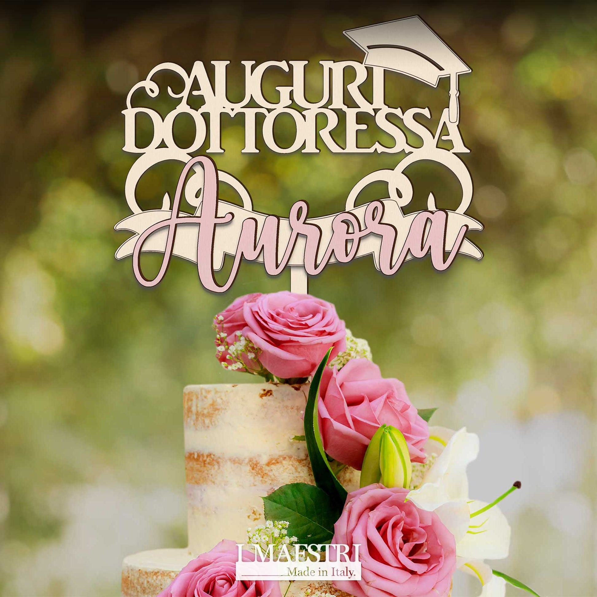 Cake Topper Laurea Personalizzabile con Nome Dottore o Dottoressa - Linea Joy