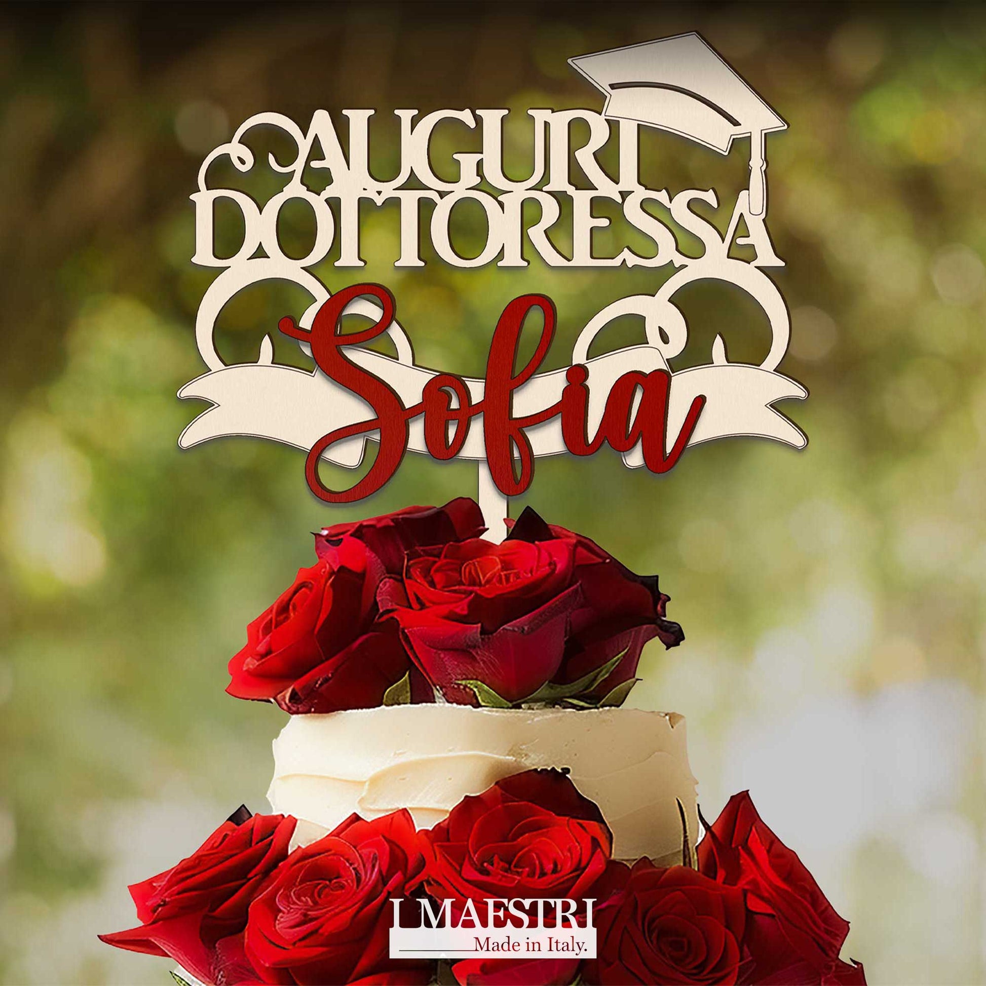 Cake Topper Laurea Personalizzabile con Nome Dottore o Dottoressa - Linea Joy