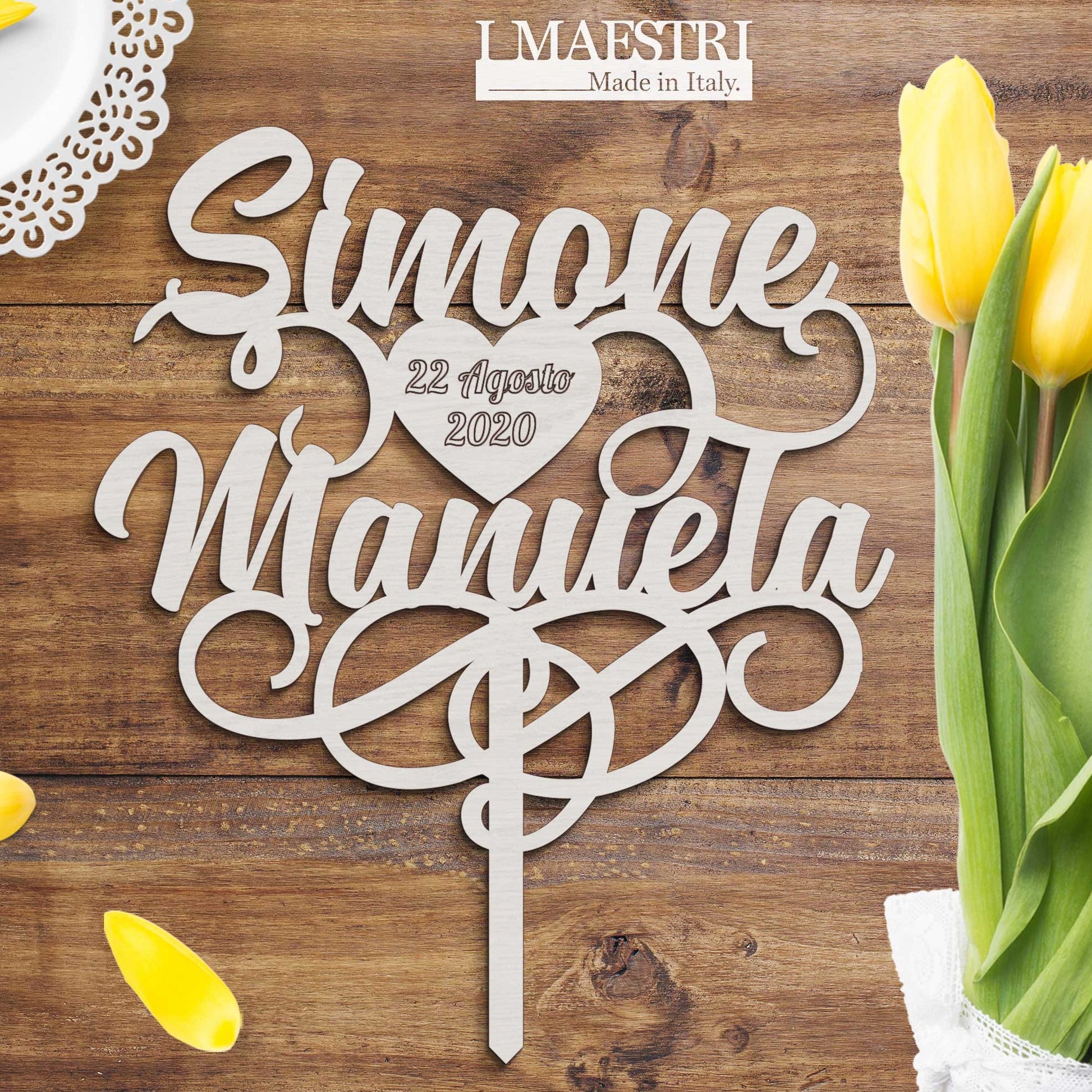 Cake topper Matrimonio personalizzabile con nome