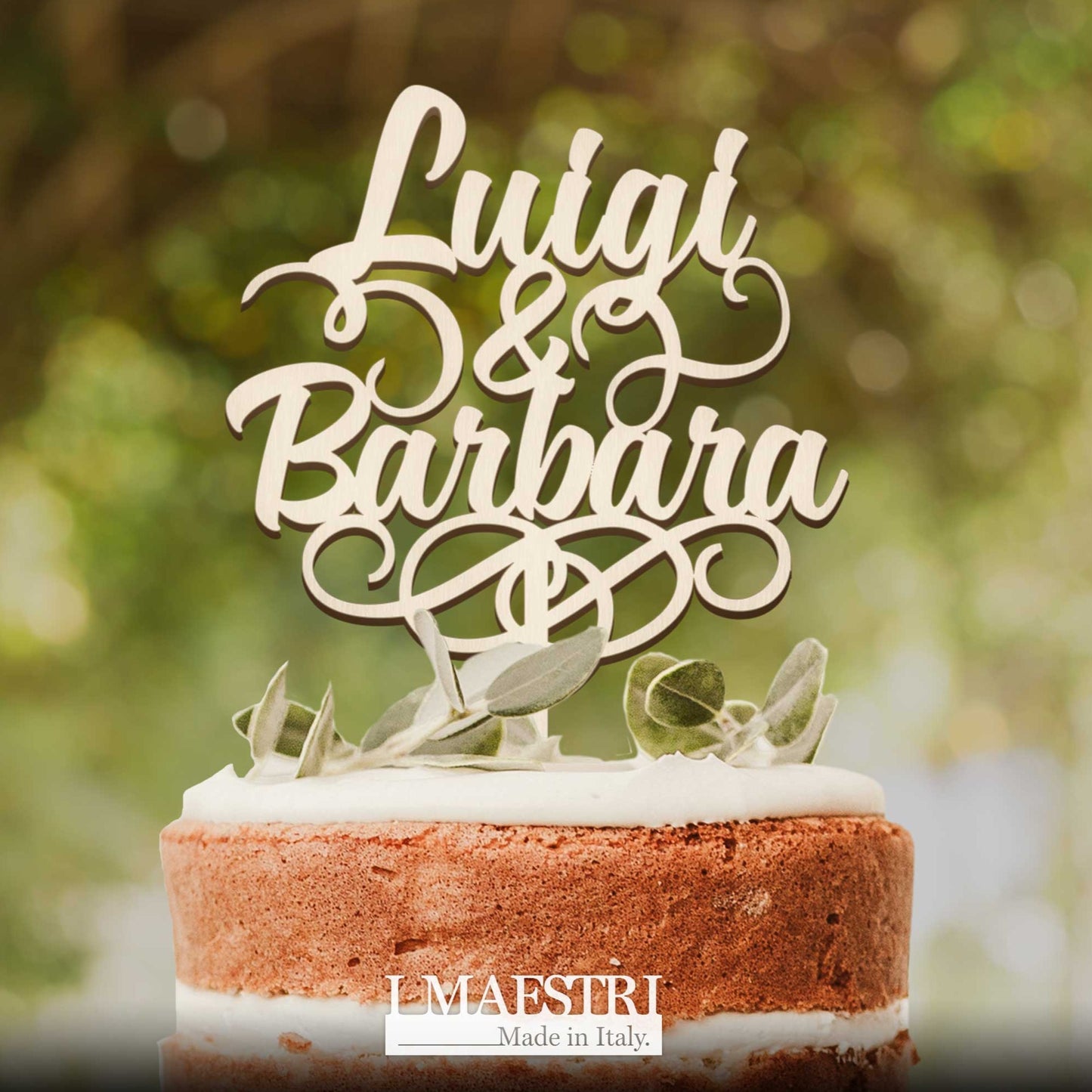 Cake topper Matrimonio personalizzabile con nome