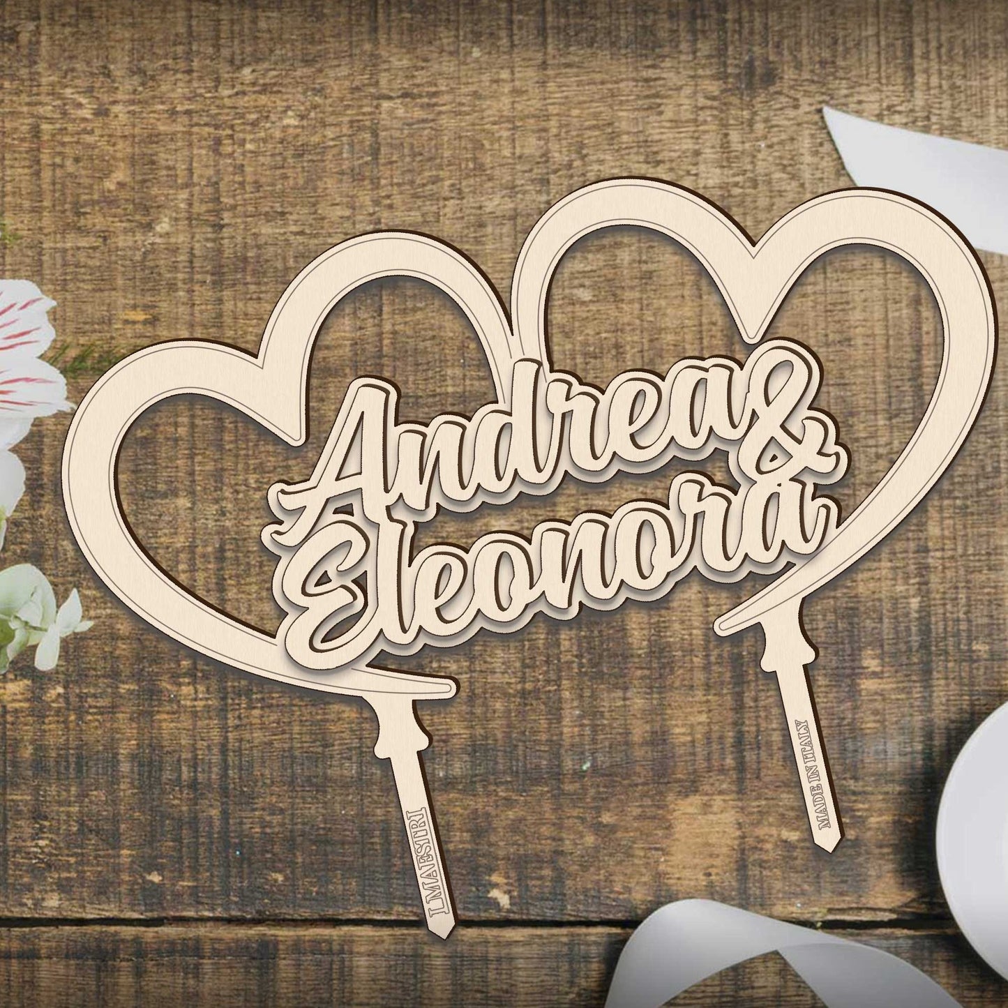 Cake topper Matrimonio personalizzabile con nome