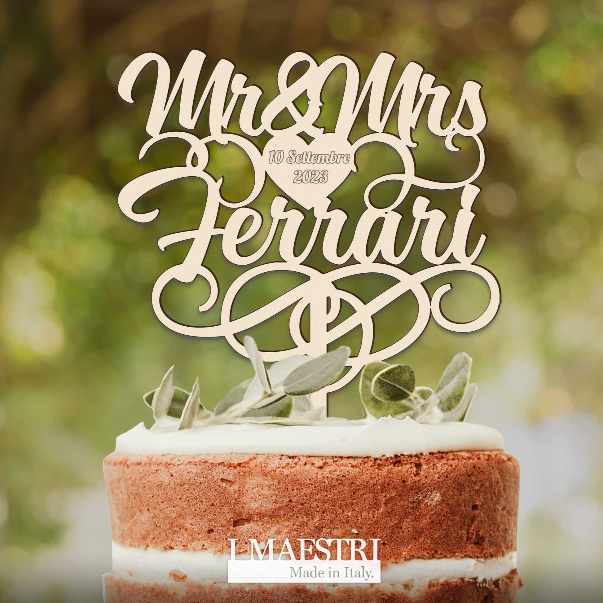 Cake topper Matrimonio personalizzabile con nome