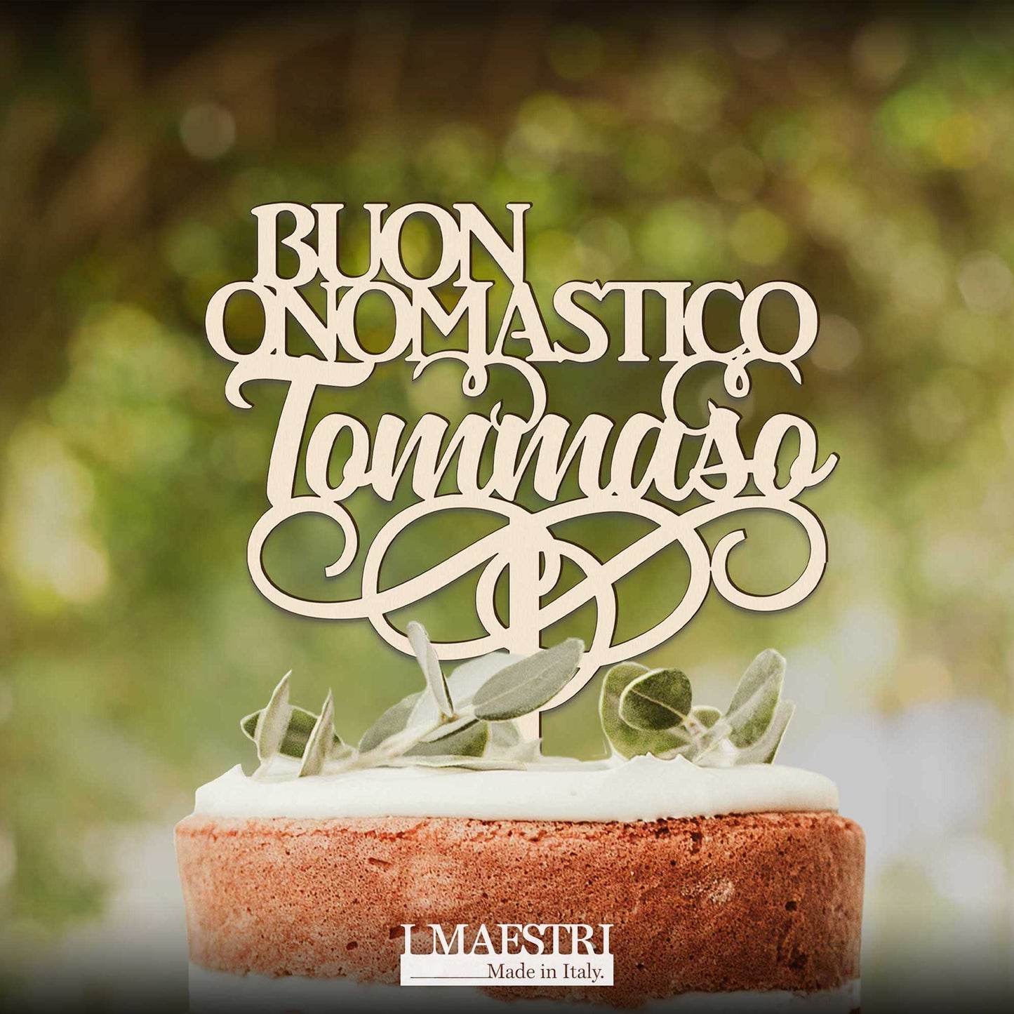 Cake topper Onomastico personalizzabile con nome