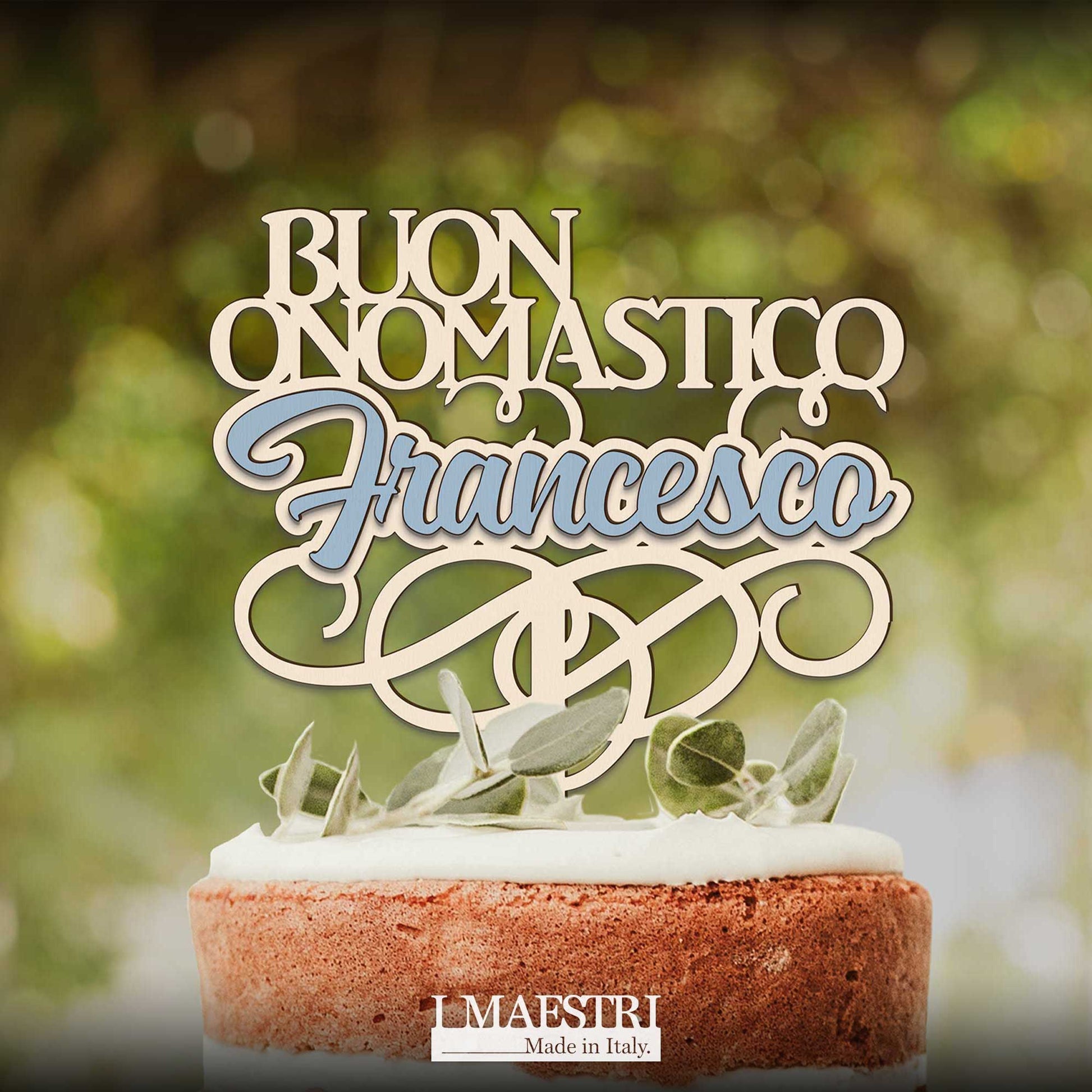 Cake topper Onomastico personalizzabile con nome