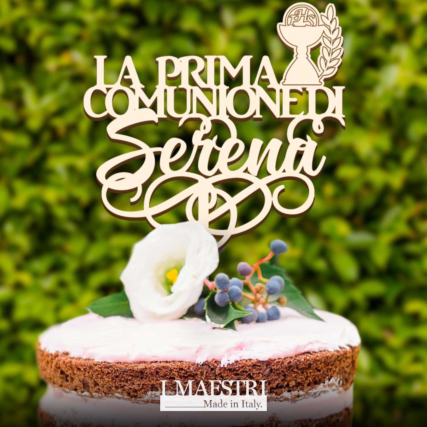 Cake topper Prima Comunione personalizzabile con nome