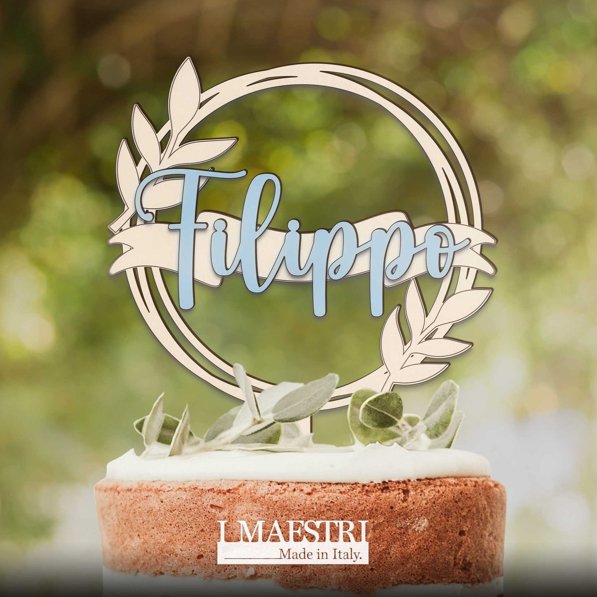 Ghirlanda cake topper personalizzabile con nome 