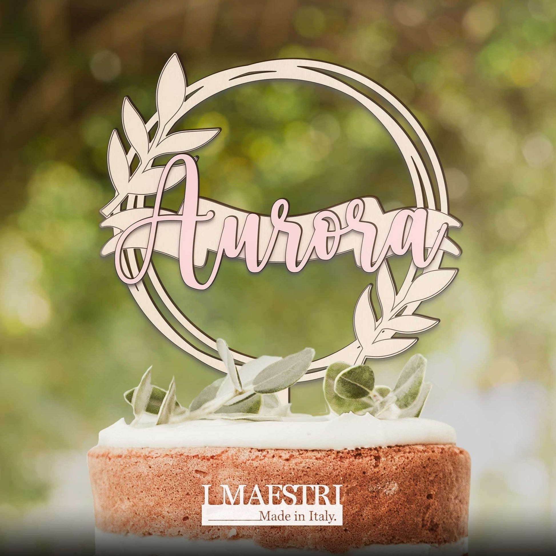 Ghirlanda cake topper personalizzabile con nome 