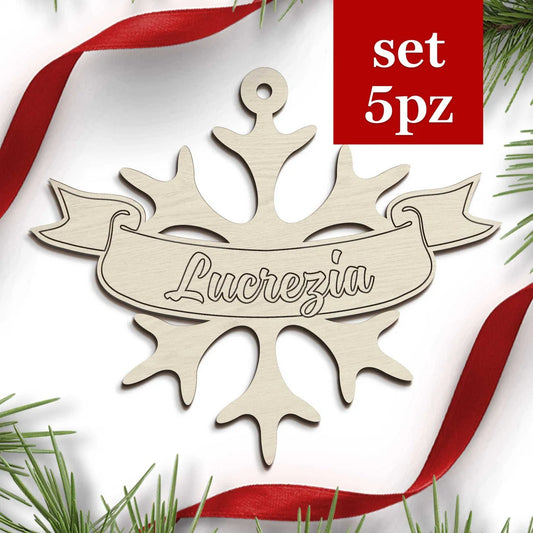 Set 5 o più decorazioni natalizie personalizzabili