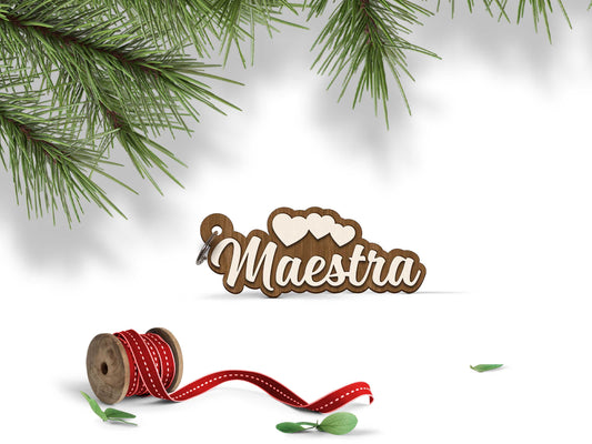 Portachiavi Maestra regalo natale