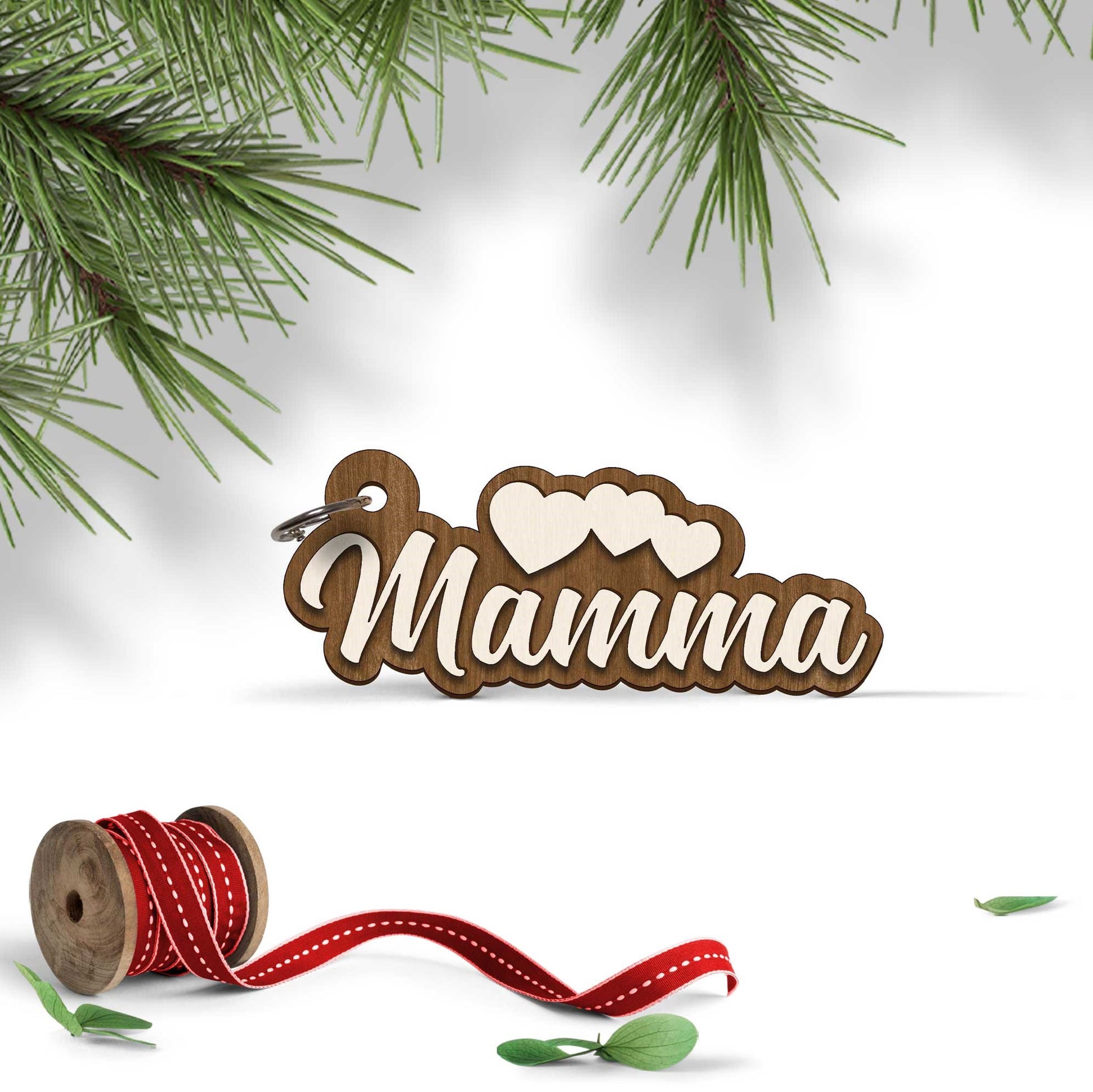 Portachiavi TVB Mamma con cuoricini regalo natale Mamma